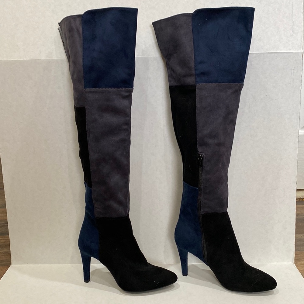 Tall Patchwork Boots